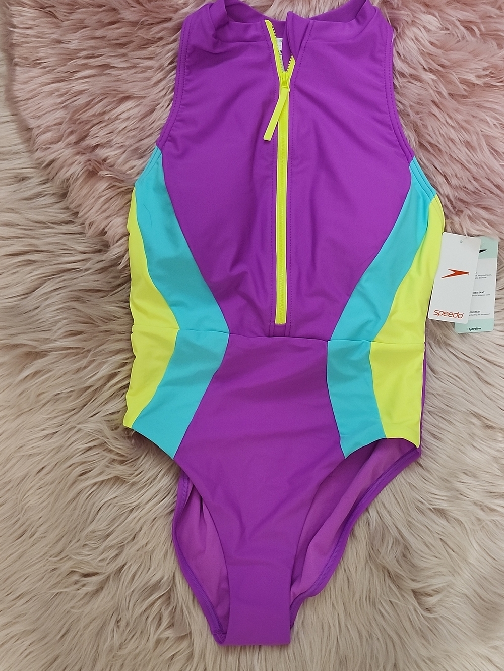 BRAND NEW SPEEDO WOMEN'S FITNESS HYDRALINE ONE-PIECE SWIMSUIT-M